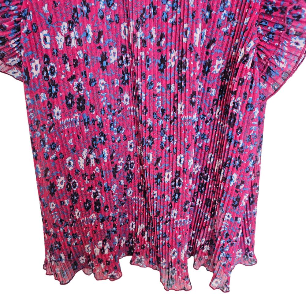 Anthropologie Womens Freida Floral Pleated Top Size S Boho Cottagecore Feminine - Picture 4 of 10